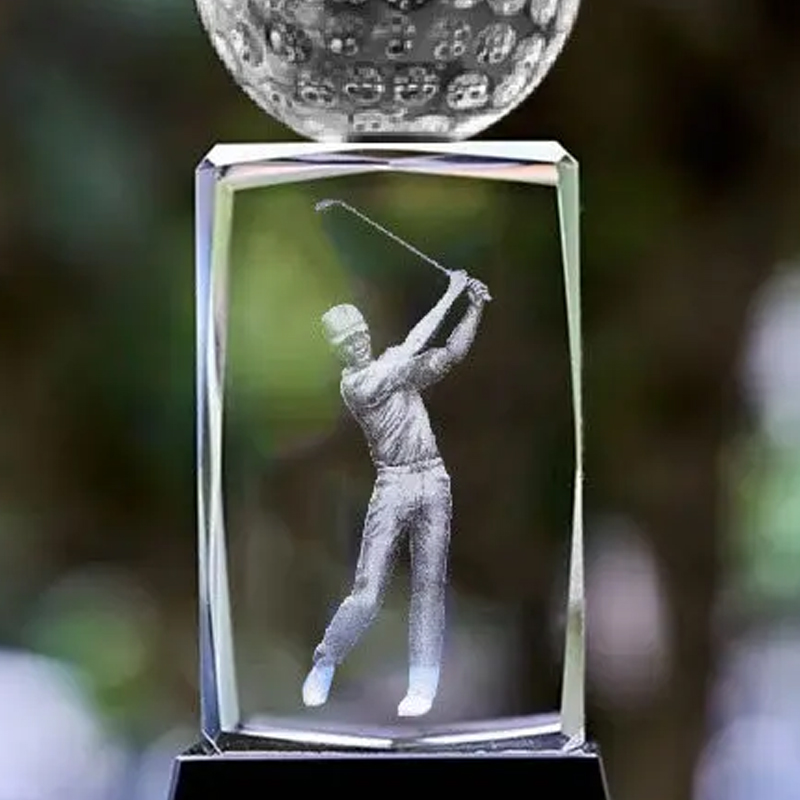 Badminton Europe - Op maat gemaakte kristallen sculptuur-trofee, sport,